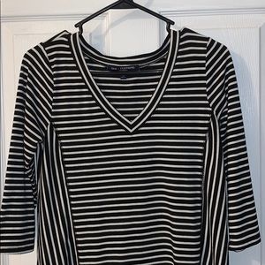 Striped dress black & white